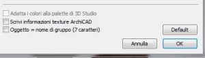 Importare da archicad a 3d studio 5