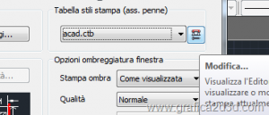 Creare e caricare un file ctb di stampa con autocad