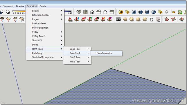 Plugin sketchup FloorGenerator per creare pavimentazioni 3d