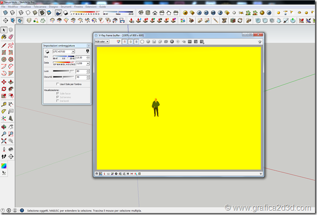 Vray sketchup render giallo