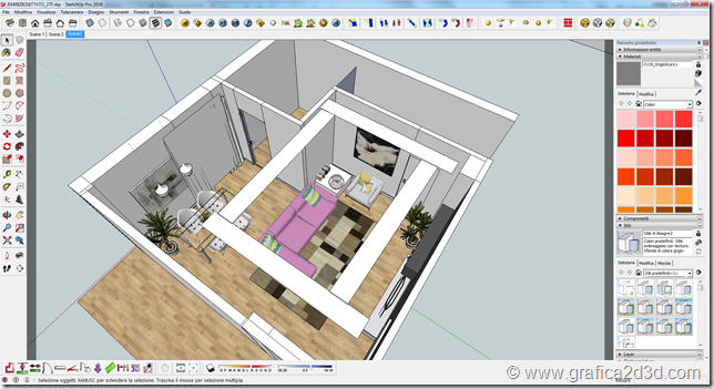 Living room  vray sketchup tutorial 27f