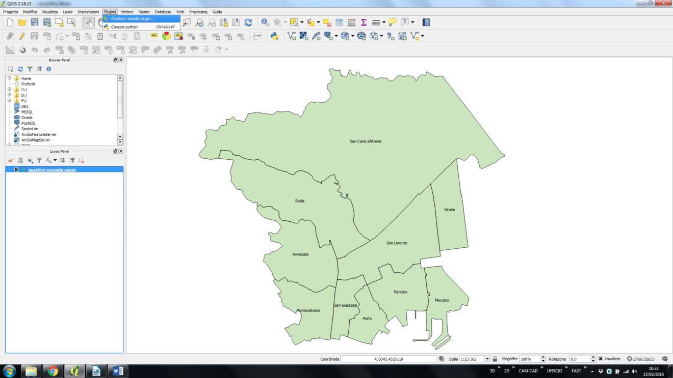 Qgis caricare un ortofotocarta georeferenziata