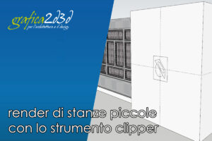 Render vray sketchup stanza piccola con mesh clipper