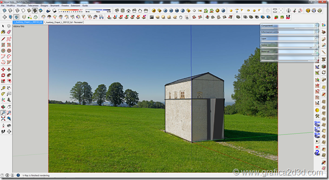 Foto inserimento con vray sketchup