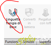 Lamiere solidworks : linguetta flangia base