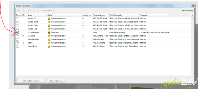 Ricollegare dwg in archicad inserito foglio di lavoro