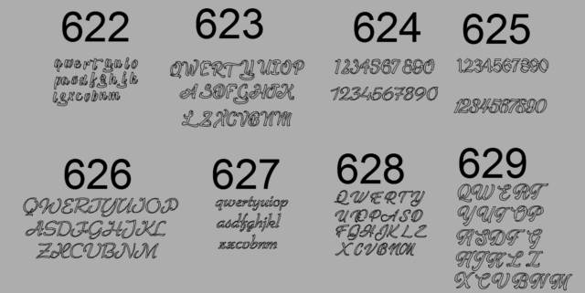 Lettere e numeri per cnc taglio al plasma